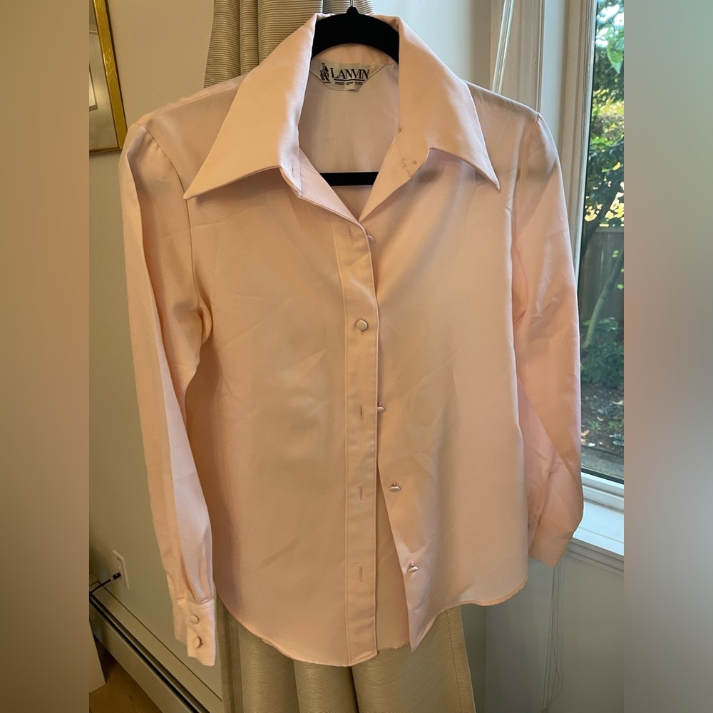 Vintage Pink Lanvin Button-Up Shirt